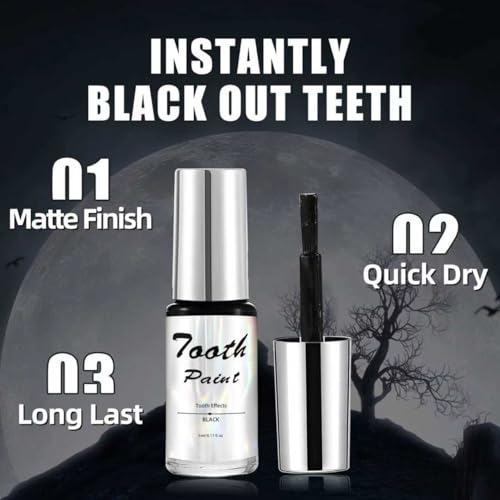 Black Tooth Paint Makeup for Cosplay & Halloween FX