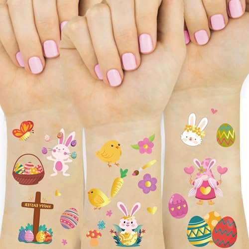 Glitter Easter Temporary Tattoos - 10 Sheet Pack
