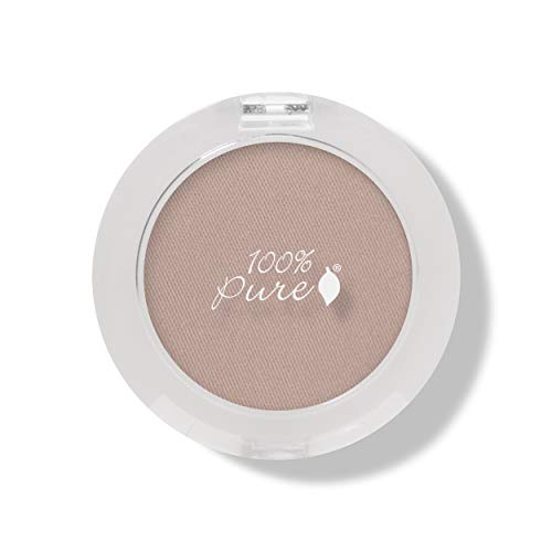 100% PURE Pressed Powder Eye Shadow (Fruit Pigmented), Flax Seed, Shimmer Eyeshadow, Buildable Pigment, Easy to Apply, Natural Makeup (Soft Neutral Matte Nude) - 0.07 oz