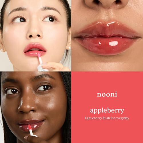 NOONI Appleberry G01 Lip Oil - Color-Changing Lip Plumper & Moisturizer