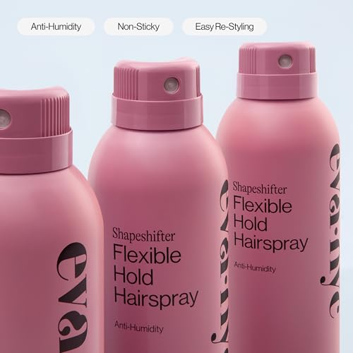 Eva NYC Long Lasting Flexible Hold Hairspray - Non-Sticky + Anti-Humidity - Infused with Vitamin E for a Glossy Finish - All Day Hair Style Protection - Easy Re-Styling - Lavender Scent - 8.3 oz