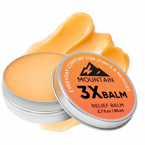 Mountain 3X Balm, Mountain 3X Relief Balm - 2.7fl oz ? Soothing Body Balm for Neck, Hands & Feet with Organic Arnica & Camphor (1 pack)