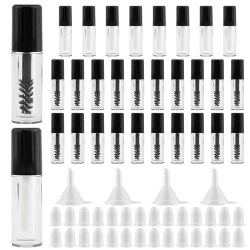 28 Empty Mascara Tubes with Eyelash Wand & Funnels