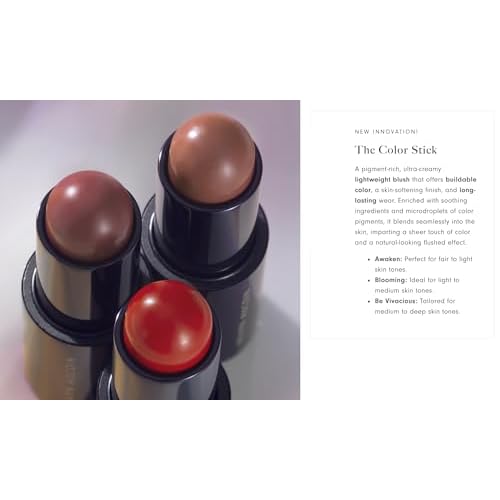 Kevyn Aucoin The Color Stick: Makeup blush. Buildable, long-lasting for cheeks, nose, forehead, or eyes. Velvety texture with satin finish. Made in Italy.