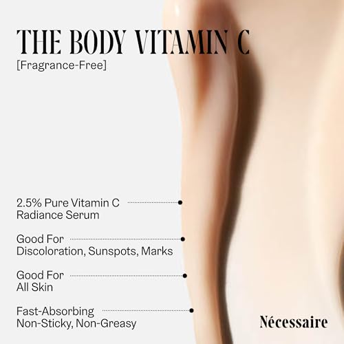 N?cessaire The Body Vitamin C Serum | Pure Vitamin C, Tranexamic Acid and Enzymes Treatment For Women + Men | Brightens + Evens Skin Tone | Dermatologist-Tested. Hypoallergenic (150 ml/5.1 oz)