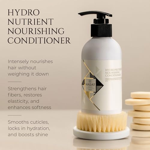HADAT Hydro Nutrient Nourishing Conditioner ? Professional Salon Formula with Biotin, Sea Minerals & Coconut Oil ? Deep Moisture, Shine & Restoration for Dry, Damaged or Frizzy Hair (8.45 Fl Oz)