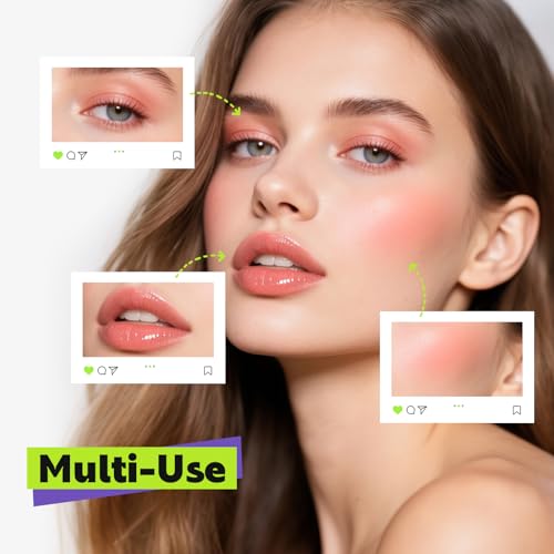 Glam Code Liquid Blush - Dewy Glow Cheek & Lip Makeup, 2 Pack