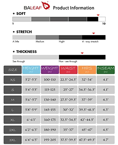 BALEAF Biker Shorts Women Yoga Gym Workout Spandex Running Volleyball Tummy Control Compression Shorts with Pockets Soft 5" Gray S