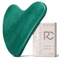 Green Jade Gua Sha Facial Tool for Jawline Sculpting & Puffiness Reduction - Rena Chris