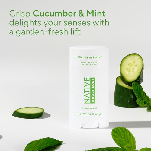 Whole Body Deodorant - Cucumber & Mint, 72-Hour Odor Protection, Aluminum Free, 2.3oz