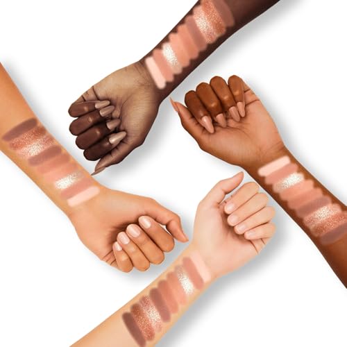 LTIYV Caramel Chocolate Eyeshadow Glitter Palette - 9 Pigmented Longwear Colors