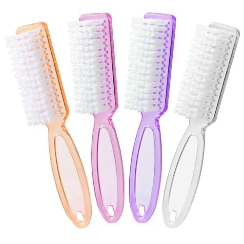 Heavy-Duty Nail Brush Set - 4 Pack Fingernail & Foot Scrubber