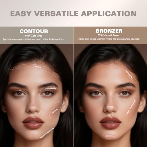 Wugbc Liquid Contour Stick with Matte Finish, Long-Lasting Bronzer & Highlighter, Lightweight & Blendable for Face Makeup