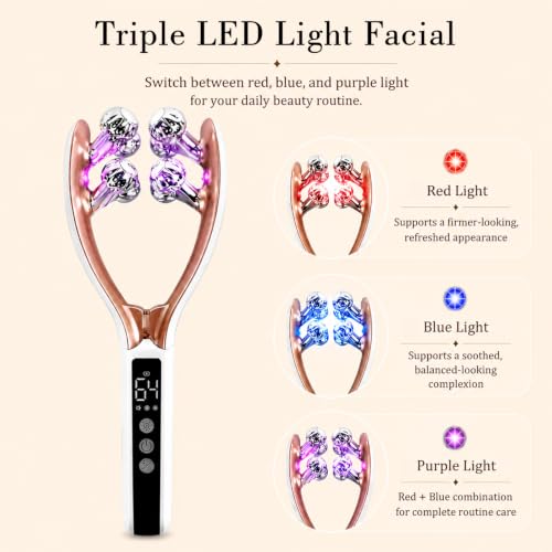 Microcurrent Face Massager with LCD Display - Facial Sculpting & Lymphatic Drainage