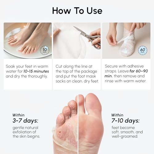 MAREE Exfoliating Foot Peeling Mask for Dry Cracked Feet & Calluses