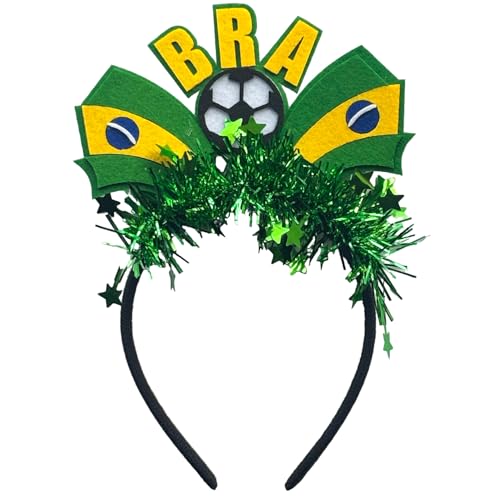 Brazil Flag Headband for Soccer Fans - Elastic Sports Hair Band