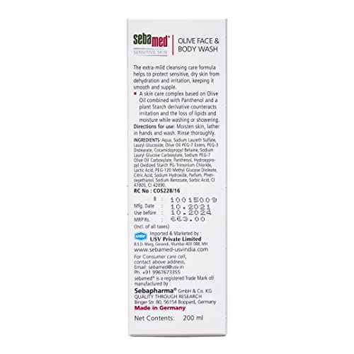 Sebamed Olive Face & Body Wash