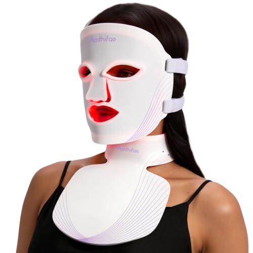 Aesthifae Red Light Therapy Mask - 468 LED Face, Neck & Chest