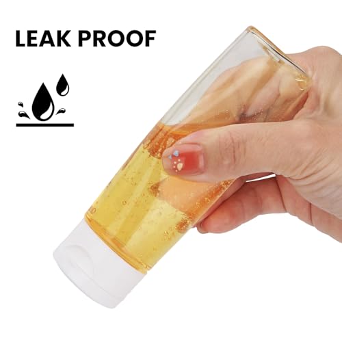 Wowang B-Clear Travel Bottles Set 9 pcs 3.4oz TSA Approved Wide Mouth