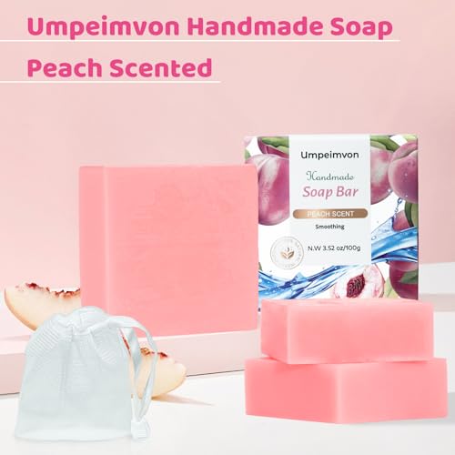 Umpeimvon 3 Pack Natural Bar Soap for Women & Men, Handmade Soap Organic Soap Bar for Face Body, Bar of Soap Body Bath Soap Bars Cleansing & Moisturizing