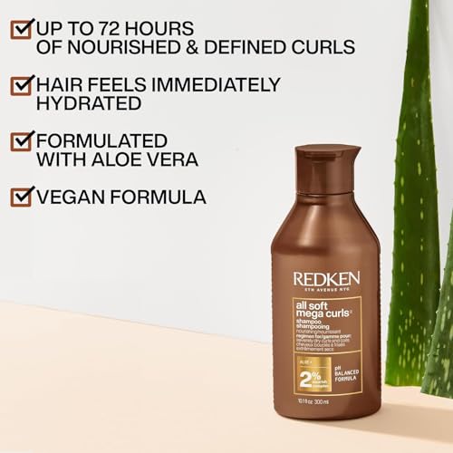 Redken All Soft Mega Curl Shampoo Conditioner & Treatment Set for Dry Hair