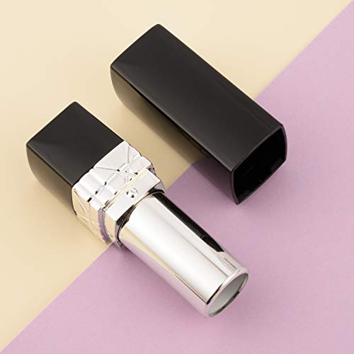 Allwon 10Pcs Black Empty Lipstick Tubes DIY Lip Balm Container