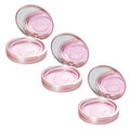 Qeuly 3 Pack Eyelash Case, Circle lash Packaging Case with Makeup Mirror, Eyelash Storage Empty Box with False Eyelash Holder for Women and Girls (Rose Gold)