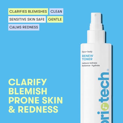 BRIOTECH Renew Toner, Hypochlorous Acid Spray, Minimize Appearance of Blemishes, Soothing Facial Mist for Sensitive Skin, Calm Redness & Bumps, Vegan, 2 fl oz Travel Size