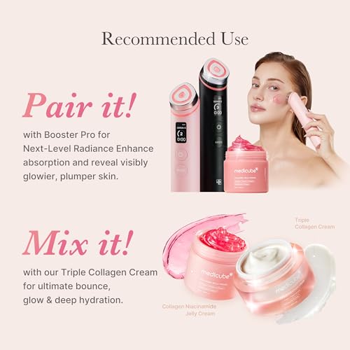 Medicube Collagen Jelly Cream with Niacinamide 1.69 Fl Oz - Glass Glow Skin, Brightening & Firming Serum