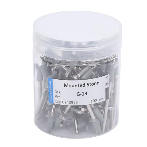 100 Pcs Tapered Nail Drill Bit Quartz Tungsten Steel Professional Round Top Cuticle Clean Drill Bit with Storage Box