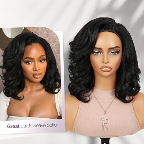 Half Wig Loose Curly Synthetic Hair for Black Women