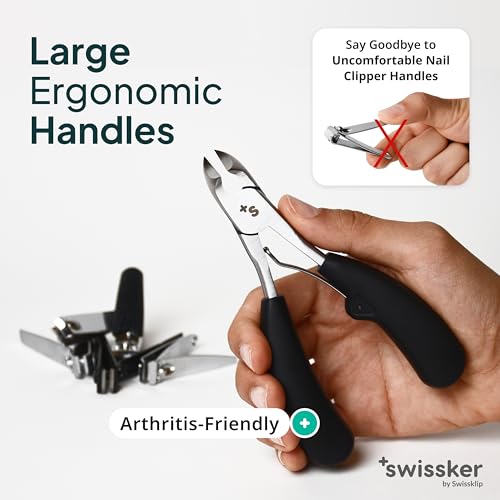 Heavy Duty Toenail Clippers for Thick Nails – Swissker Ergonomic Long Handle Cutter