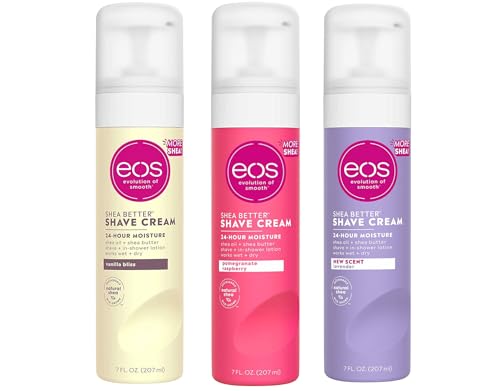 Moisturizing Shave Cream Variety Pack - Pomegranate-Raspberry, Lavender Jasmine, Vanilla Bliss - 3 x 7 oz