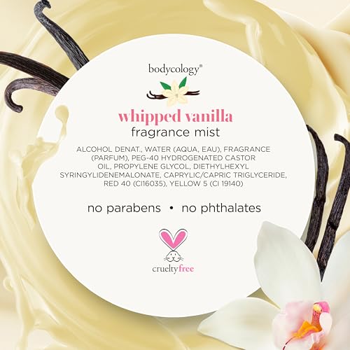 Bodycology Whipped Vanilla Body Mist, 8 fl oz (Pack of 2)