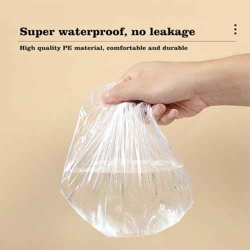 200 PCS Disposable Shower Caps Thickened Waterproof Hair Bath Caps for Women Men Girls Travel Spa Hotel Home Use Salon - Multi-Purpose Elastic Plastic Shower Caps, Essentials Accessories 18.1" (Clear)