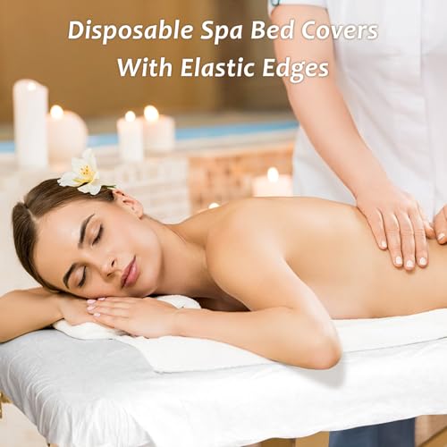50-Pack Disposable Massage Table Fitted Sheets - 36 x 85 Inch Non-Woven