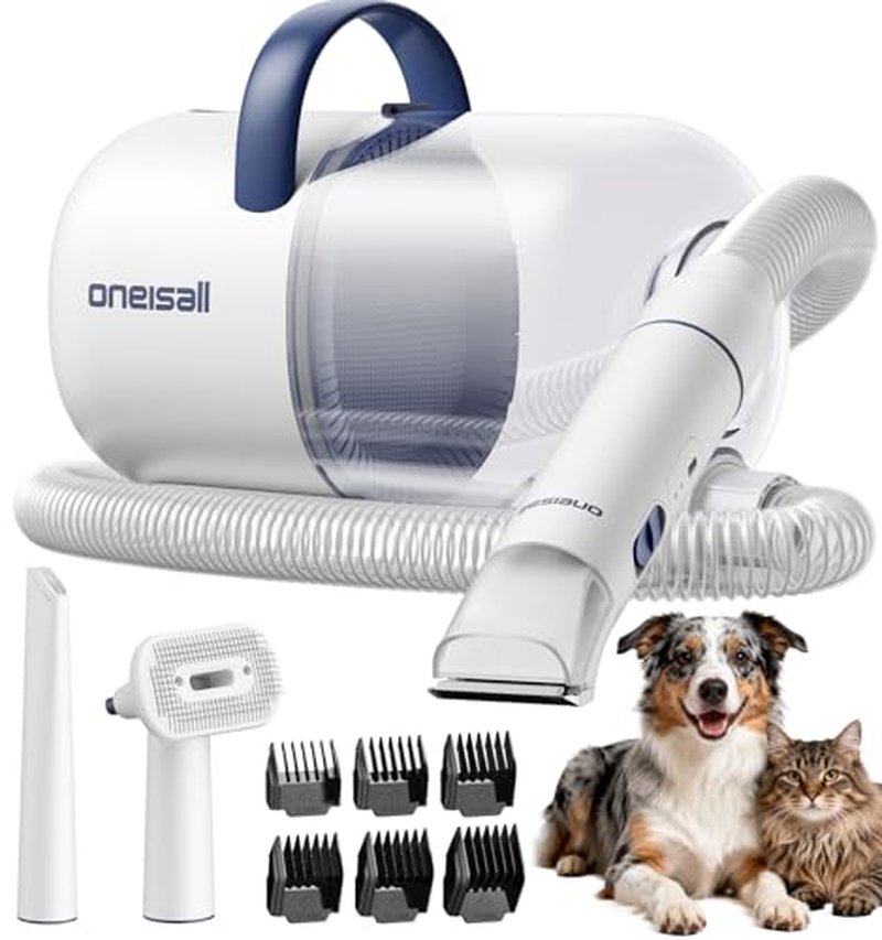 oneisall Dog Grooming Vacuum - 15000Pa Suction & Clippers