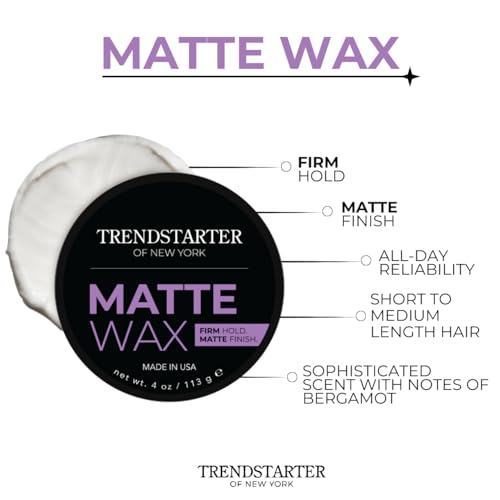 Matte Wax Hair Pomade - 4oz Firm Hold Styling Wax