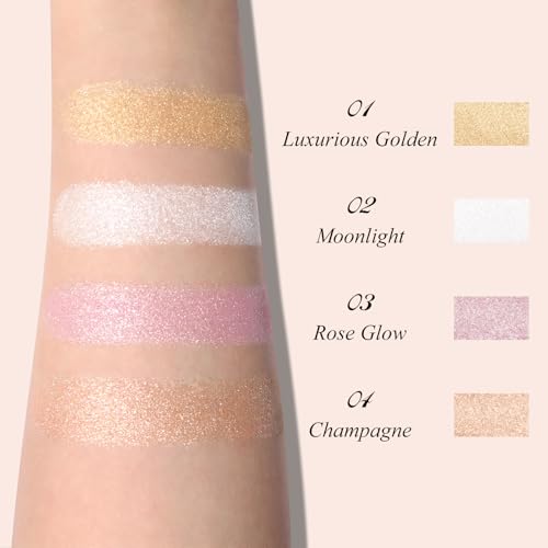 UCANBE Sparkle Bomb Baked Highlighter Powder - Rose Glow