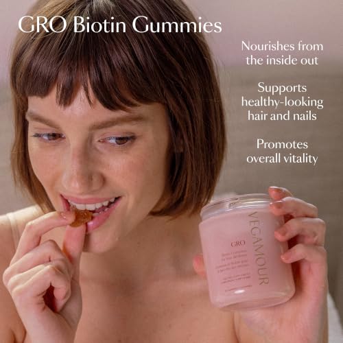 VEGAMOUR GRO Biotin Gummies for Hair | 30-Day Supply