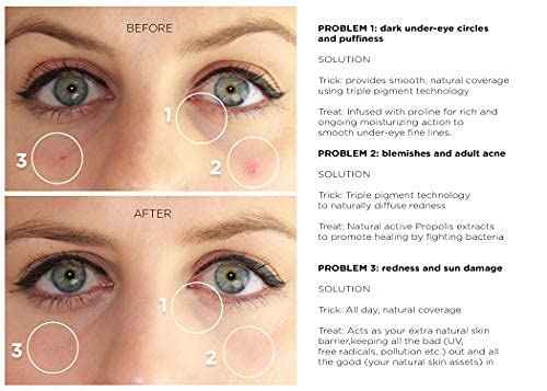 Hey Honey Skincare Trick & Treat Active Honey & Propolis Full Coverage Concealer | For Acne & Blemishes, Dark Spots, Around The Eye Dark Circles & Discoloration | Deep Tone | 0.5 Oz.