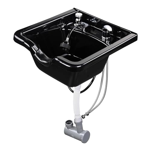 Shampoo Bowl Sink with Neck Rest for Salon & Home Use
