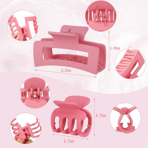 12-Piece Matte Claw Clips Set for Women, Strong Hold Hair Accessories