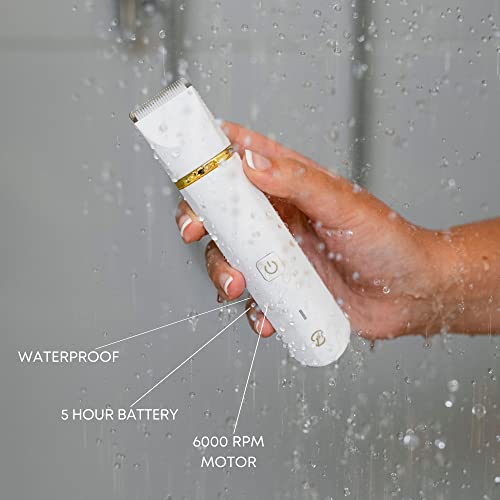 Bushbalm Bikini Trimmer - Electric Shaver Body Hair Razor for Women, Waterproof, Cordless Shaver for Sensitive Areas, Close Grooming for Bikini, Underarms, and Legs ? Francesca Trimmer