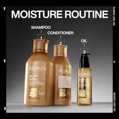 Redken All Soft Argan-6 Oil Treatment For Dry Hair - Deeply Conditions Hair, Adds Softness and Shine With Argan Oil