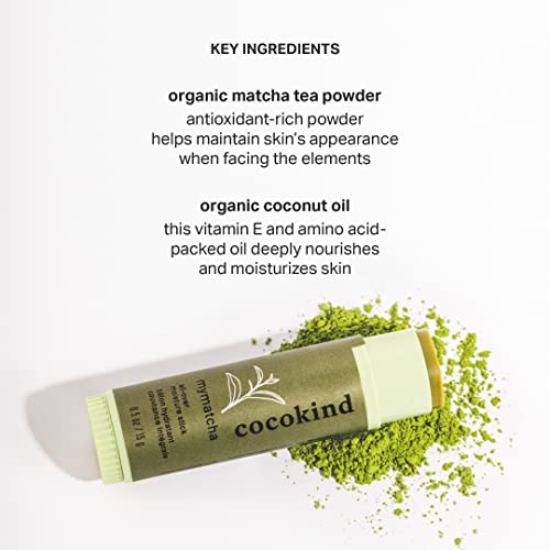 Cocokind Mymatcha All-Over Moisture Stick, Lip Balm and Eye Cream for Dry Skin 0.5 Oz