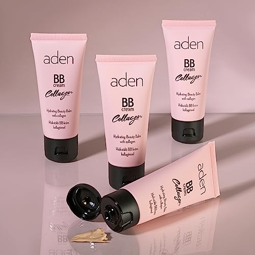 aden BB Cream With SPF 15 – 30ml – Collagen, Anti Acne & Anti Blemish - Moisturizes The Skin, Provides Light Coverage And Lasts All Day - Made In Europe (03 Sand)