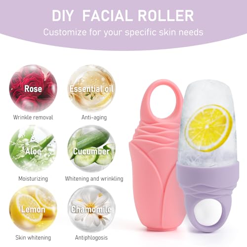 3-Pack Ice Roller for Face – Silicone Reusable Facial Depuffer