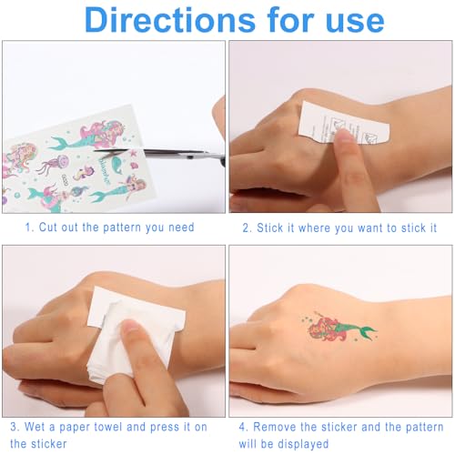 Zhtulck 600+ Waterproof Temporary Tattoos Set for Kids