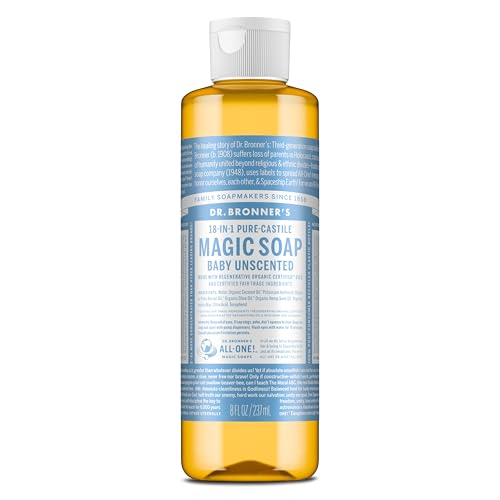 Dr. Bronner's Baby Unscented Castile Soap - 8 oz Organic Liquid